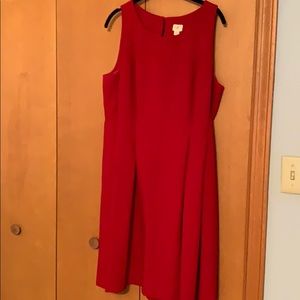 Loft red sleeveless dress